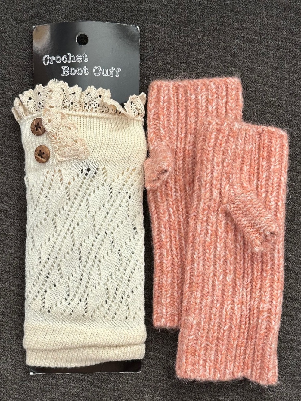 Crotchet Boot Cuff and Open Finger Mittens